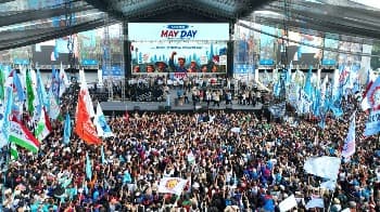 Presiden Prabowo Subianto Hadiri May Day, Tegaskan Komitmen Bela Buruh
